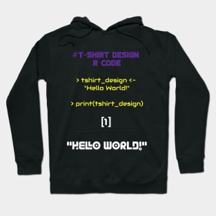 T-shirt Design Programming | R Code Invert Colors Hoodie